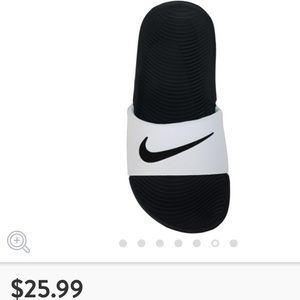 White nike slides